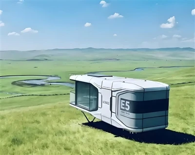 Struktura jádra a výběr materiálu domu s vesmírnou kapslí.